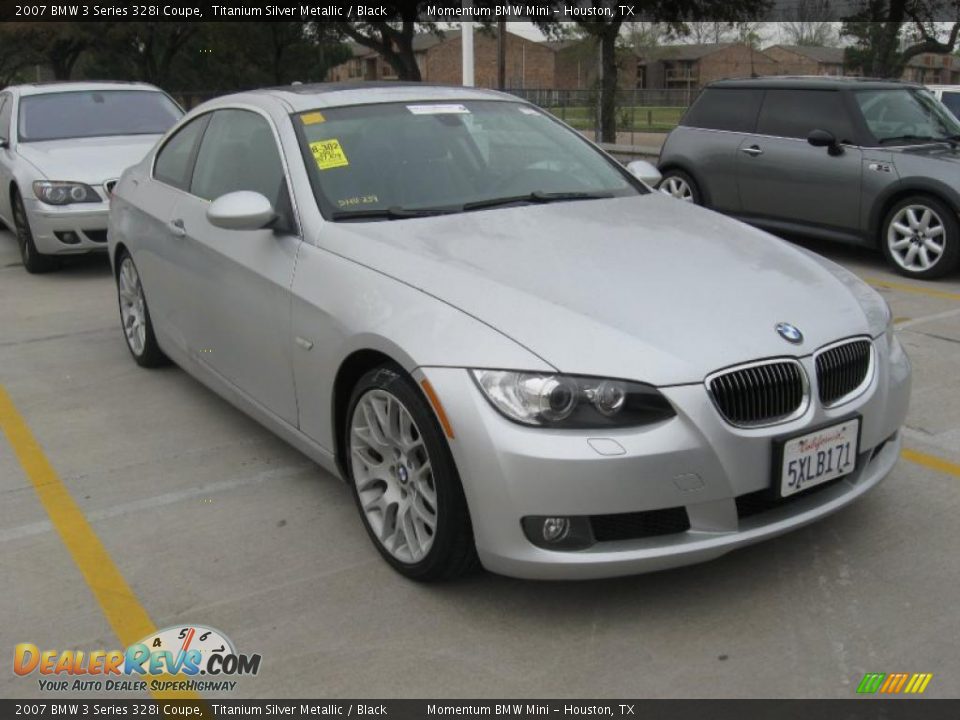 2007 BMW 3 Series 328i Coupe Titanium Silver Metallic / Black Photo #4