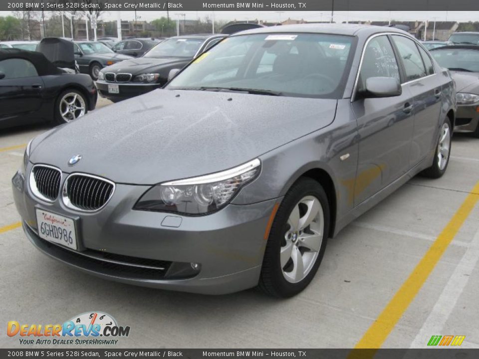 2008 BMW 5 Series 528i Sedan Space Grey Metallic / Black Photo #1