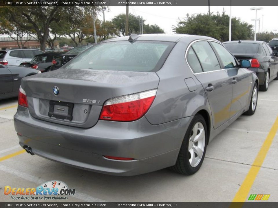 2008 BMW 5 Series 528i Sedan Space Grey Metallic / Black Photo #3
