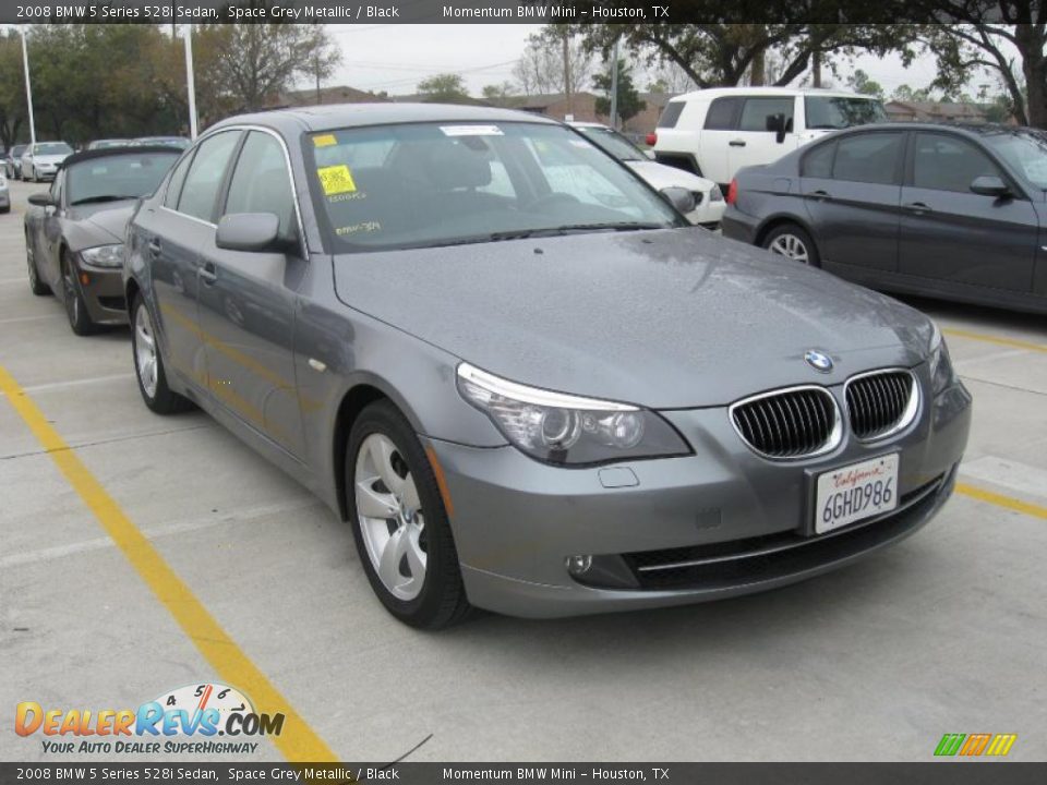 2008 BMW 5 Series 528i Sedan Space Grey Metallic / Black Photo #4