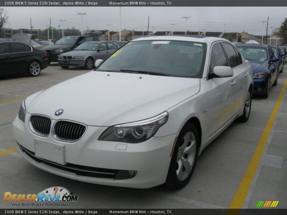2008 BMW 5 Series 528i Sedan Alpine White / Beige Photo #1