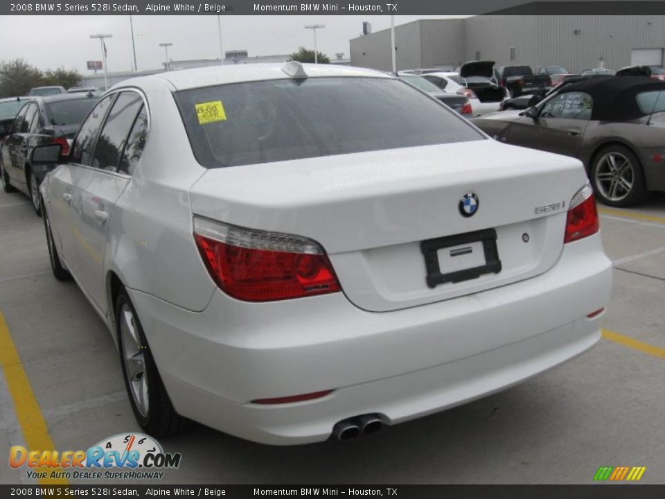 2008 BMW 5 Series 528i Sedan Alpine White / Beige Photo #2