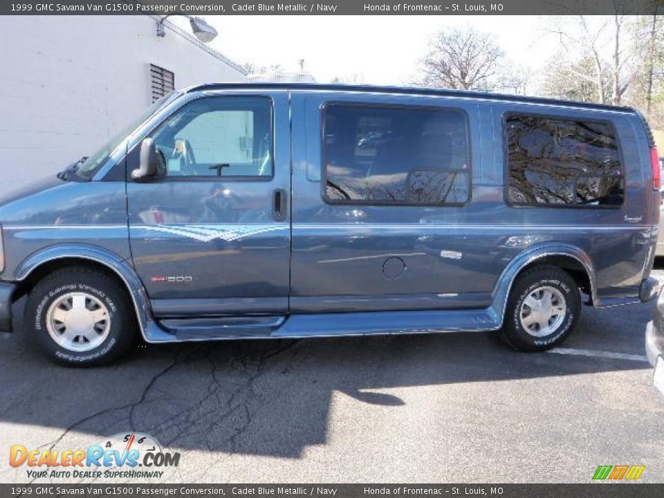 1999 GMC Savana Van G1500 Passenger Conversion Cadet Blue Metallic / Navy Photo #1