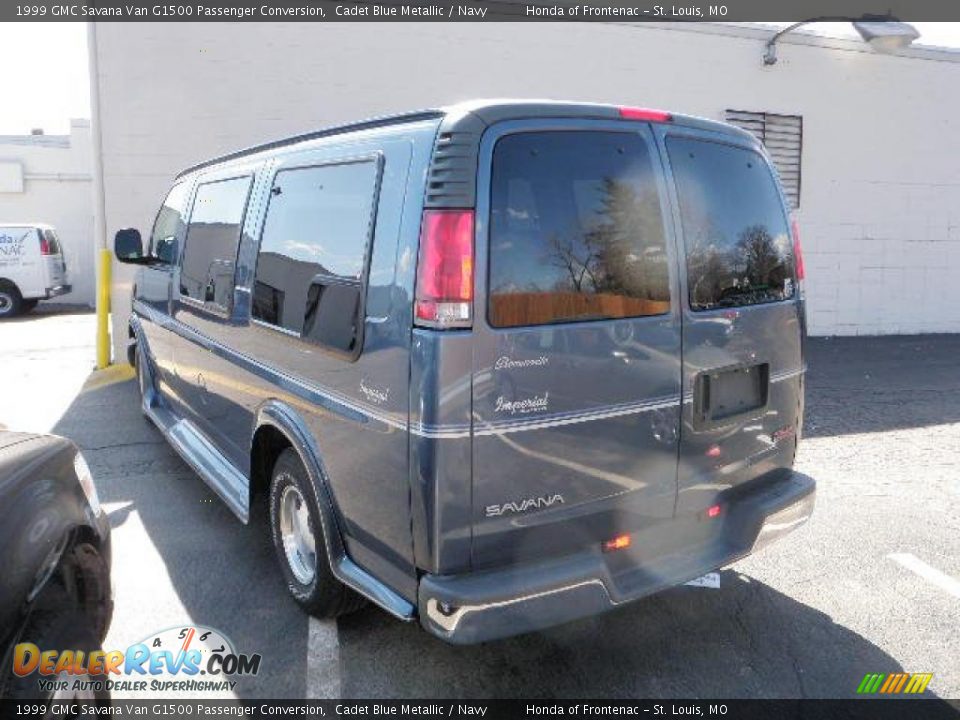 1999 GMC Savana Van G1500 Passenger Conversion Cadet Blue Metallic / Navy Photo #2