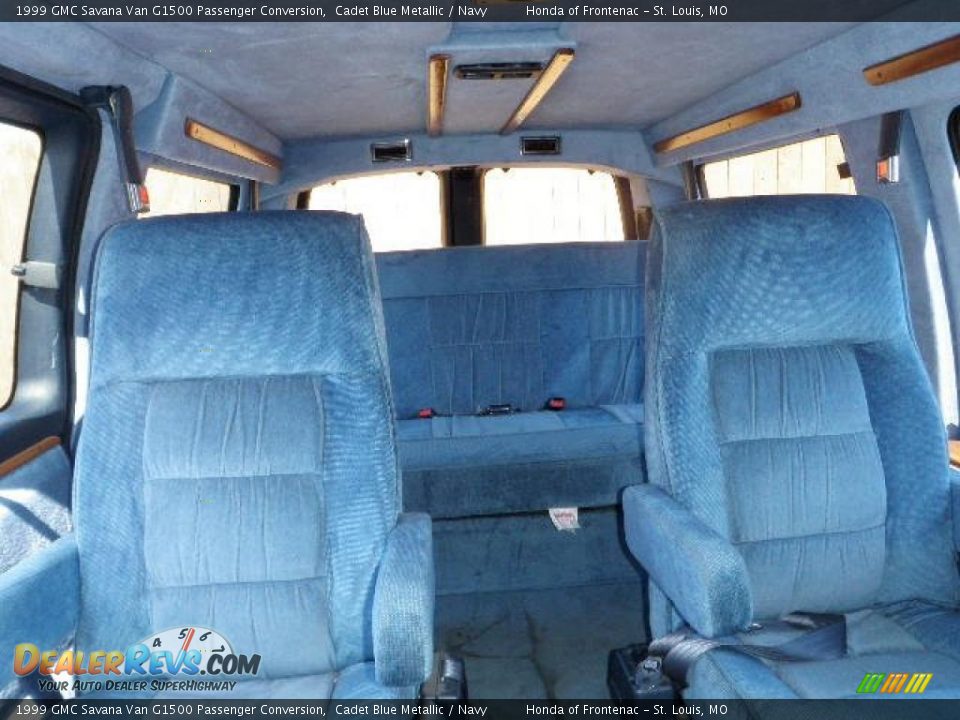 1999 GMC Savana Van G1500 Passenger Conversion Cadet Blue Metallic / Navy Photo #10