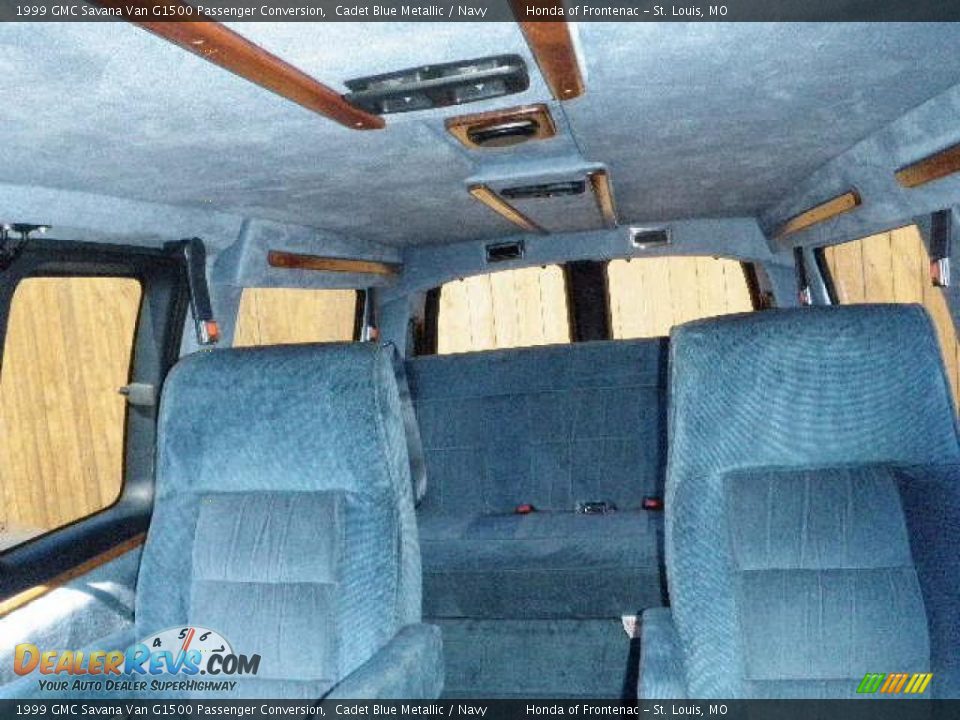 1999 GMC Savana Van G1500 Passenger Conversion Cadet Blue Metallic / Navy Photo #15