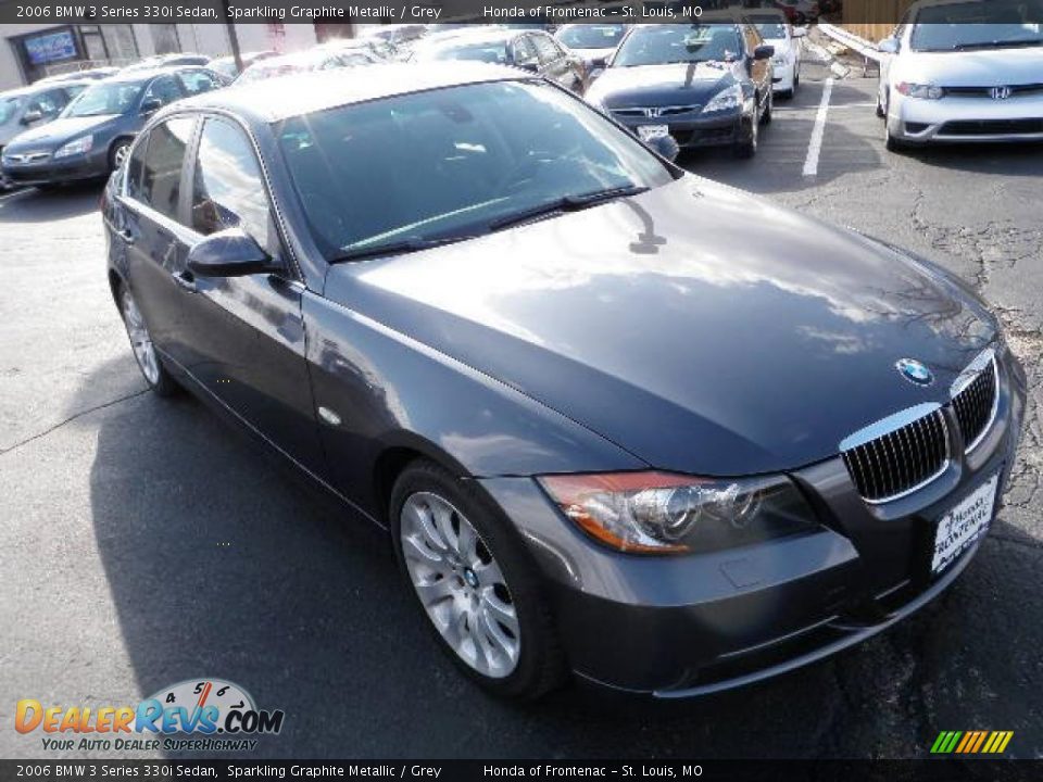 2006 BMW 3 Series 330i Sedan Sparkling Graphite Metallic / Grey Photo #6