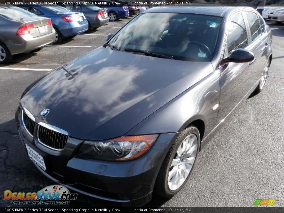 2006 BMW 3 Series 330i Sedan Sparkling Graphite Metallic / Grey Photo #7