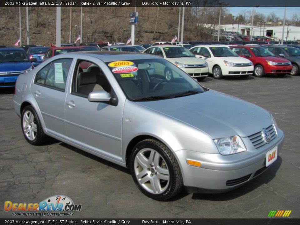 2003 Volkswagen Jetta GLS 1.8T Sedan Reflex Silver Metallic / Grey Photo #4