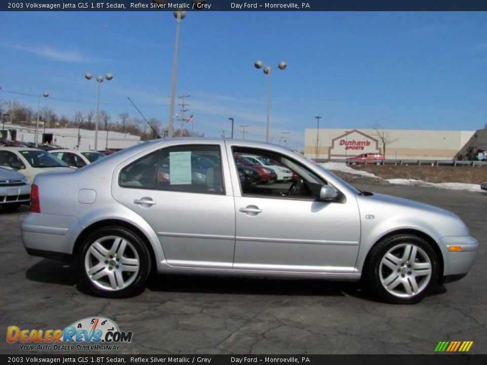 2003 Volkswagen Jetta GLS 1.8T Sedan Reflex Silver Metallic / Grey Photo #5