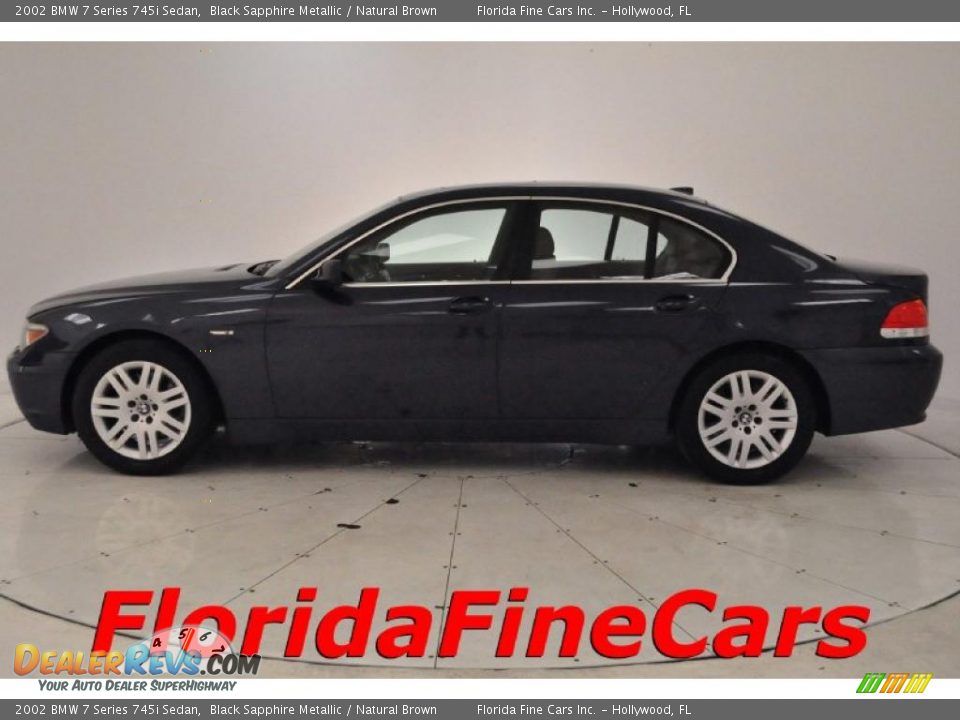 2002 BMW 7 Series 745i Sedan Black Sapphire Metallic / Natural Brown Photo #3