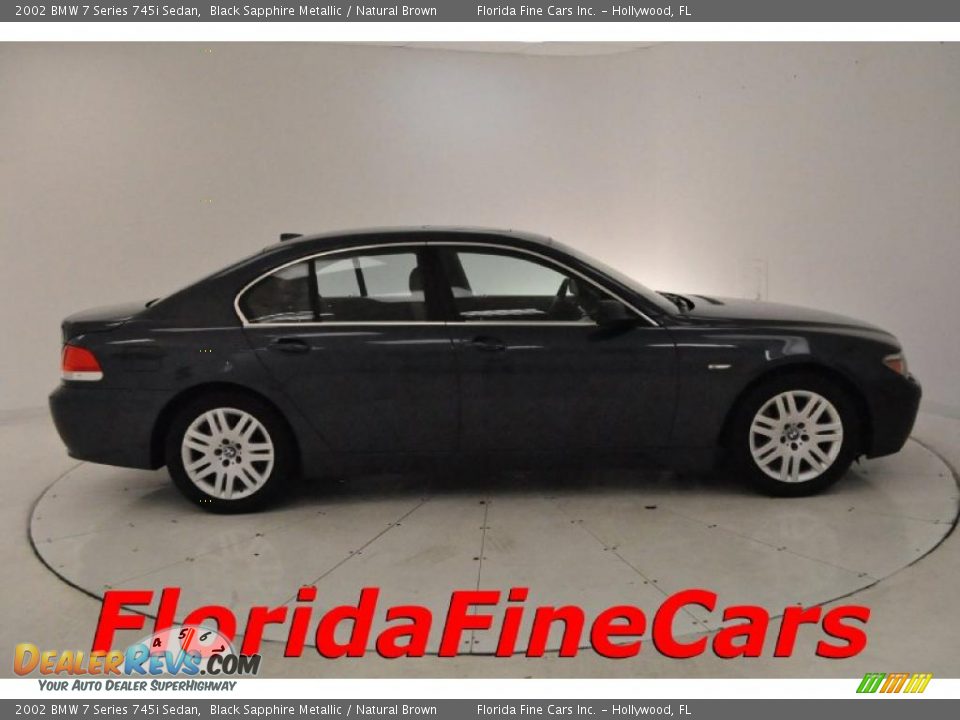 2002 BMW 7 Series 745i Sedan Black Sapphire Metallic / Natural Brown Photo #4