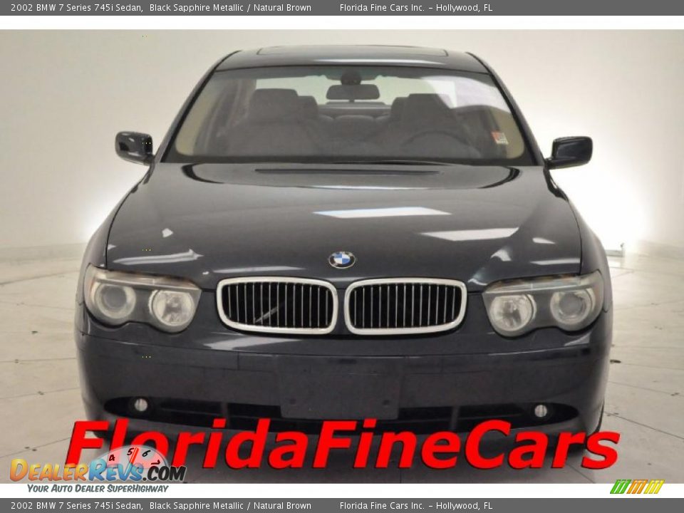 2002 BMW 7 Series 745i Sedan Black Sapphire Metallic / Natural Brown Photo #5