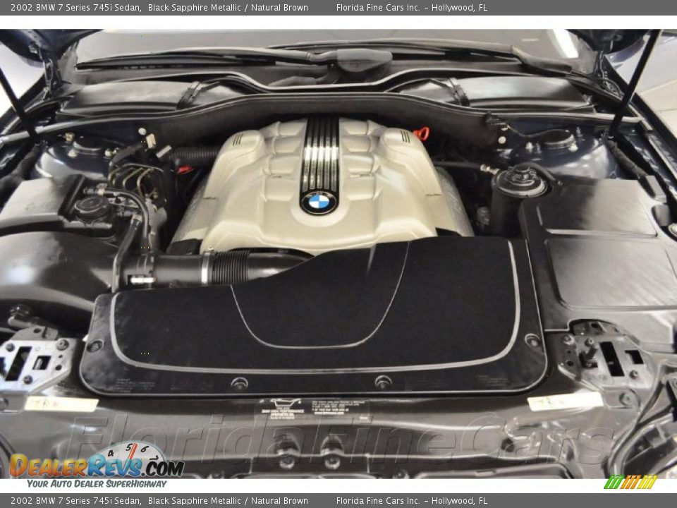 2002 BMW 7 Series 745i Sedan Black Sapphire Metallic / Natural Brown Photo #9