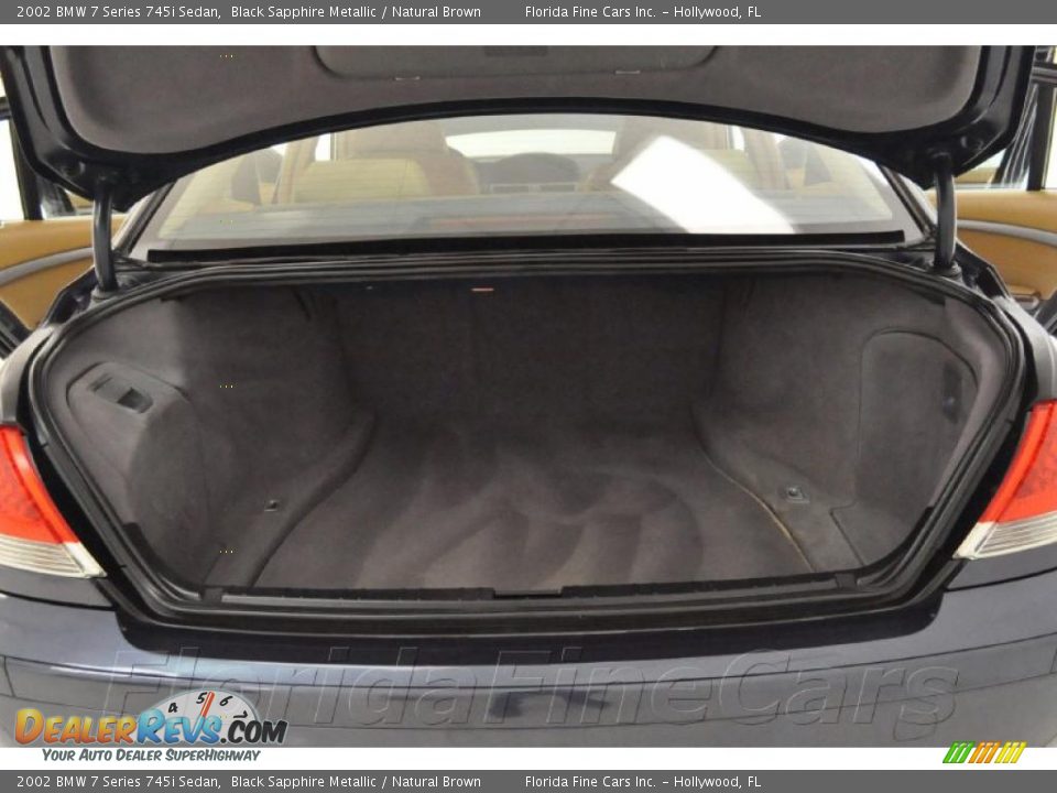 2002 BMW 7 Series 745i Sedan Black Sapphire Metallic / Natural Brown Photo #10