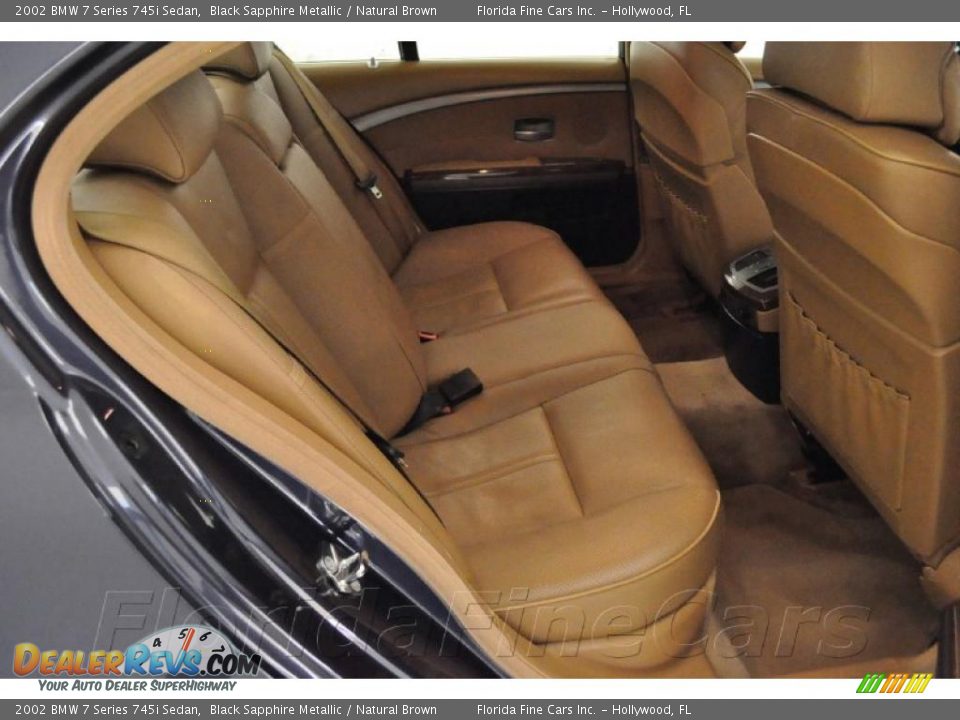 2002 BMW 7 Series 745i Sedan Black Sapphire Metallic / Natural Brown Photo #13