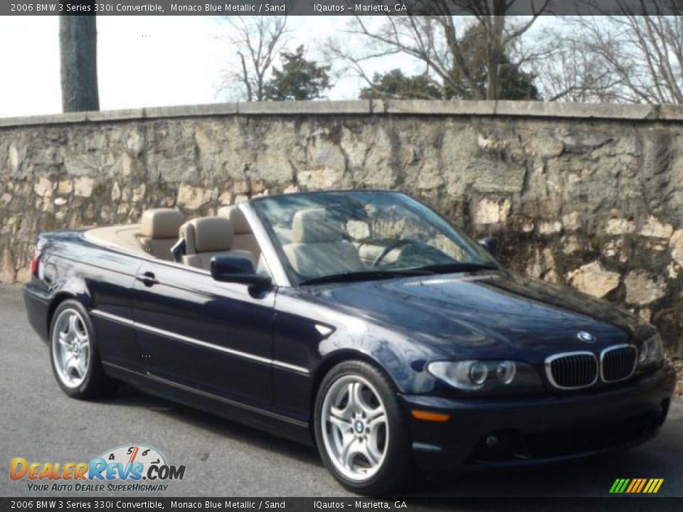 2006 BMW 3 Series 330i Convertible Monaco Blue Metallic / Sand Photo #2