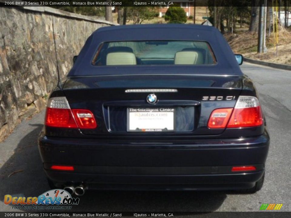 2006 BMW 3 Series 330i Convertible Monaco Blue Metallic / Sand Photo #6