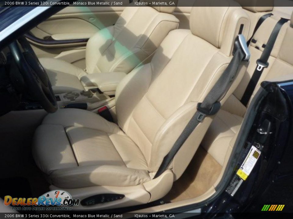 2006 BMW 3 Series 330i Convertible Monaco Blue Metallic / Sand Photo #7