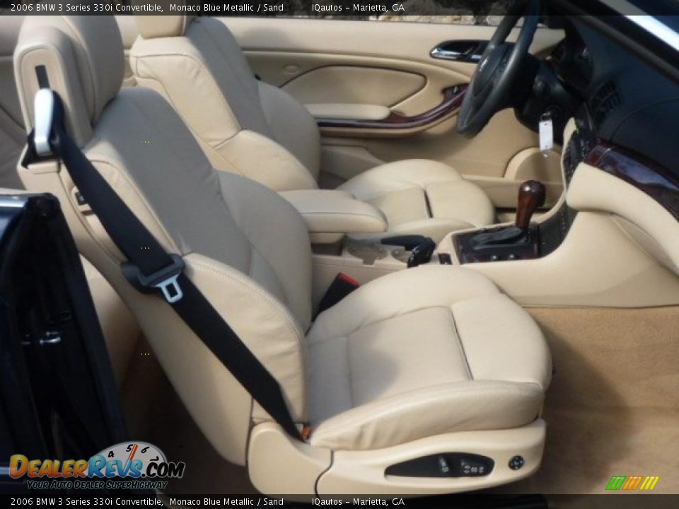 2006 BMW 3 Series 330i Convertible Monaco Blue Metallic / Sand Photo #8
