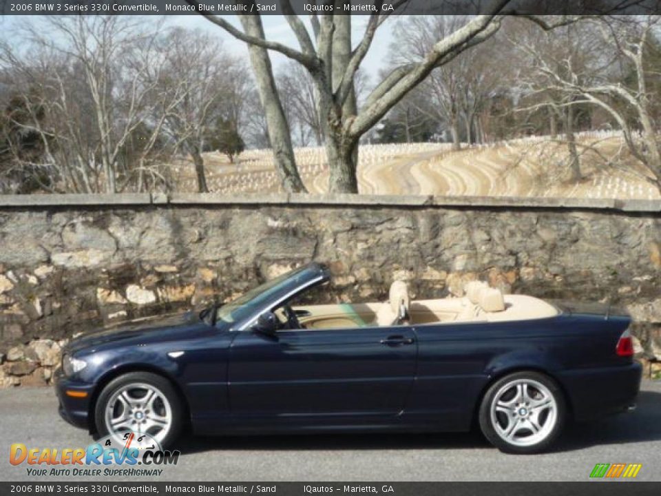 2006 BMW 3 Series 330i Convertible Monaco Blue Metallic / Sand Photo #14
