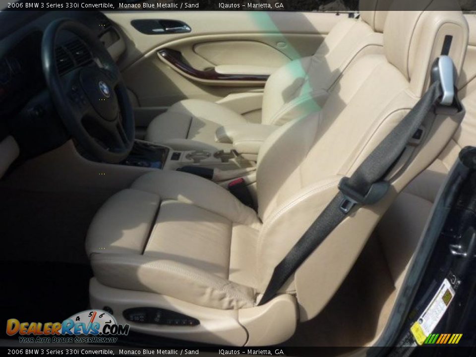 2006 BMW 3 Series 330i Convertible Monaco Blue Metallic / Sand Photo #30