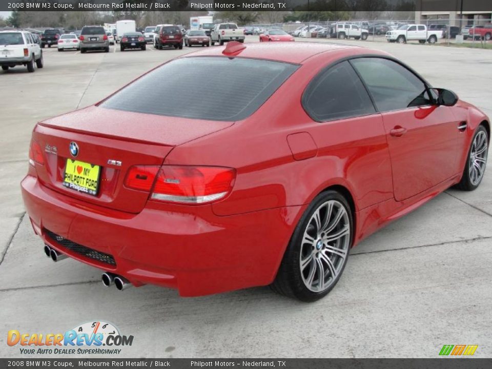 2008 BMW M3 Coupe Melbourne Red Metallic / Black Photo #3