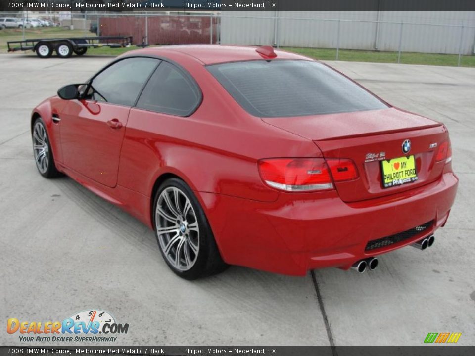 2008 BMW M3 Coupe Melbourne Red Metallic / Black Photo #5