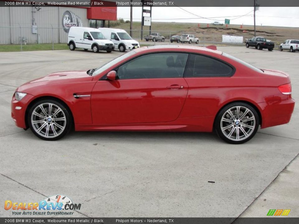 2008 BMW M3 Coupe Melbourne Red Metallic / Black Photo #6