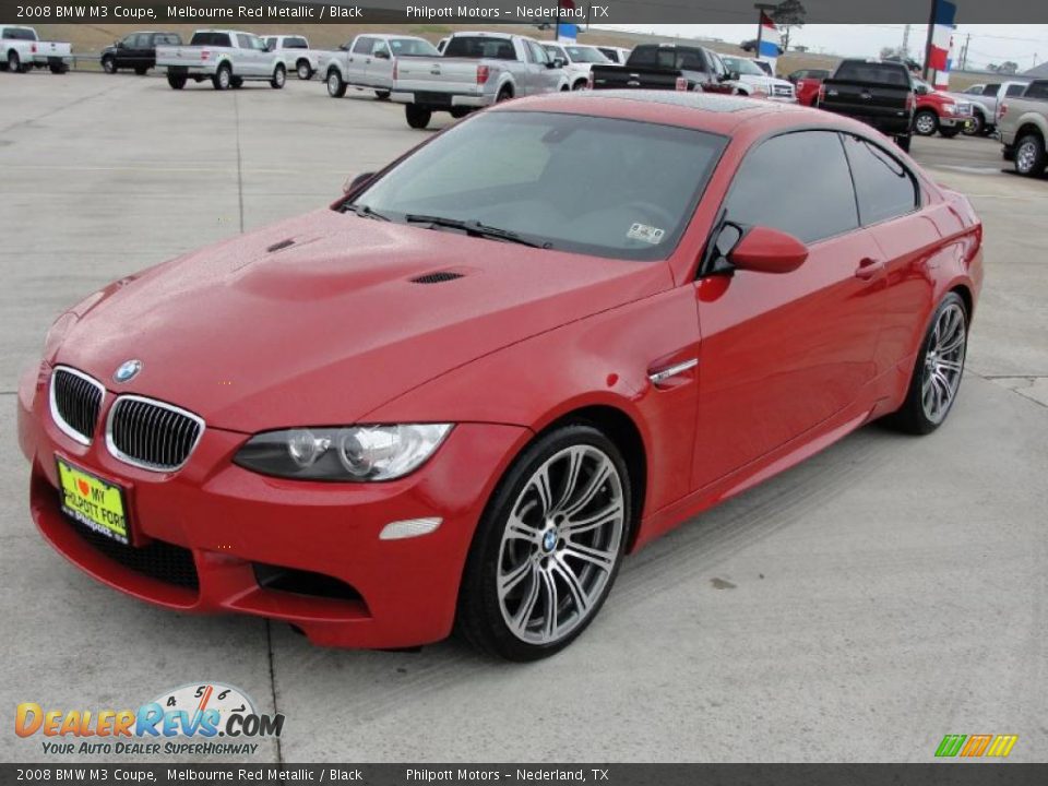 2008 BMW M3 Coupe Melbourne Red Metallic / Black Photo #7