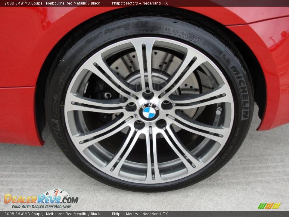2008 BMW M3 Coupe Melbourne Red Metallic / Black Photo #14