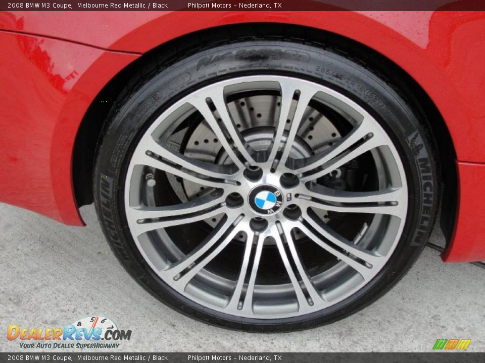 2008 BMW M3 Coupe Melbourne Red Metallic / Black Photo #15