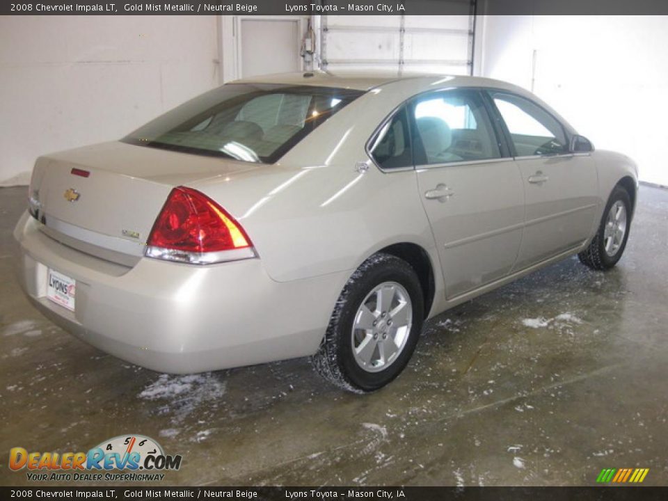 2008 Chevrolet Impala LT Gold Mist Metallic / Neutral Beige Photo #4