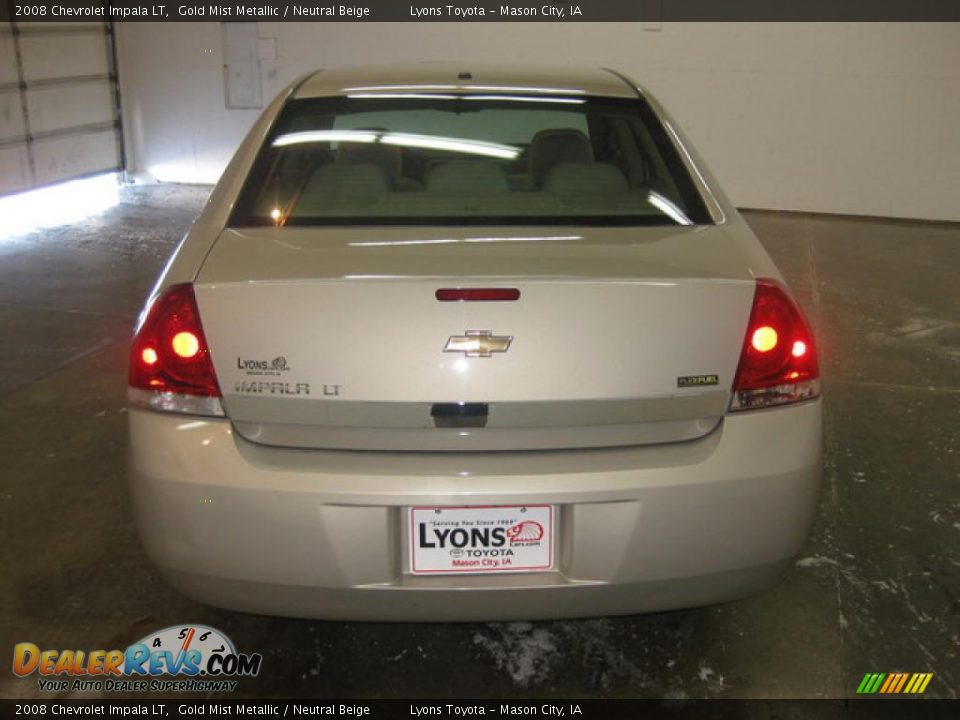 2008 Chevrolet Impala LT Gold Mist Metallic / Neutral Beige Photo #5