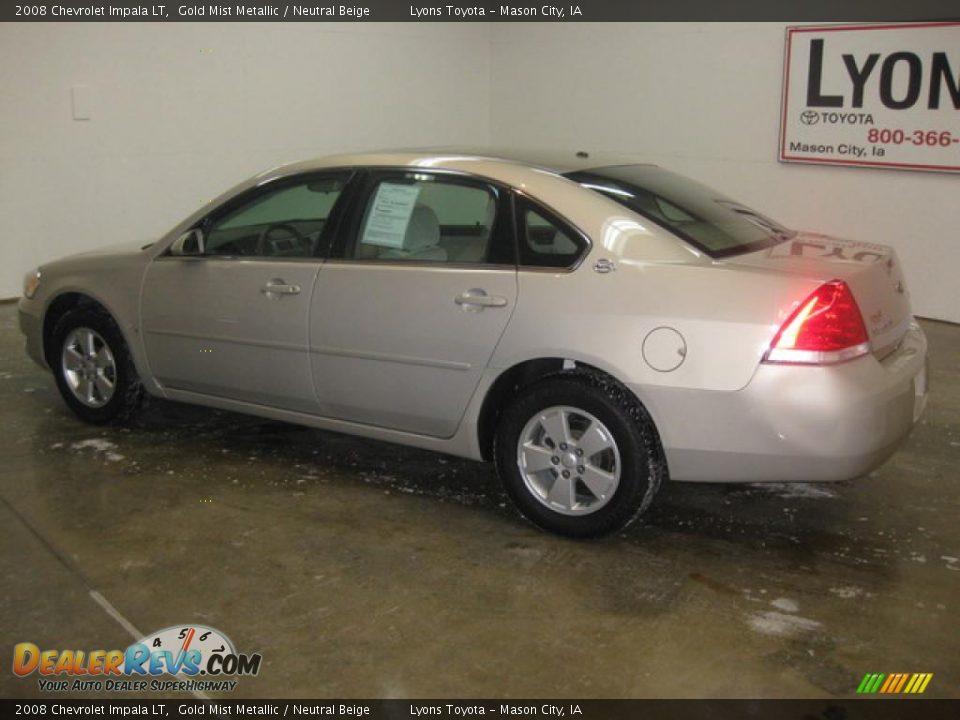 2008 Chevrolet Impala LT Gold Mist Metallic / Neutral Beige Photo #6