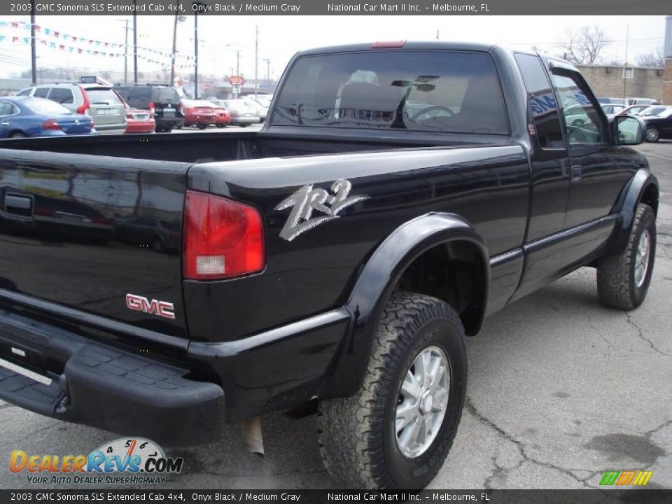 2003 GMC Sonoma SLS Extended Cab 4x4 Onyx Black / Medium Gray Photo #3