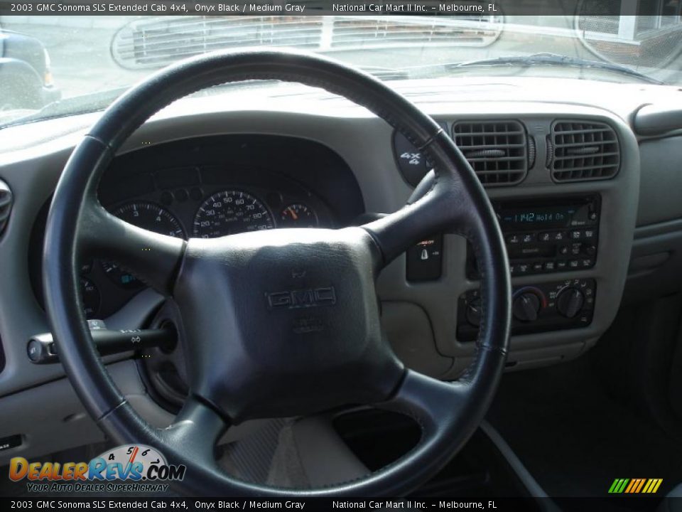 2003 GMC Sonoma SLS Extended Cab 4x4 Onyx Black / Medium Gray Photo #11