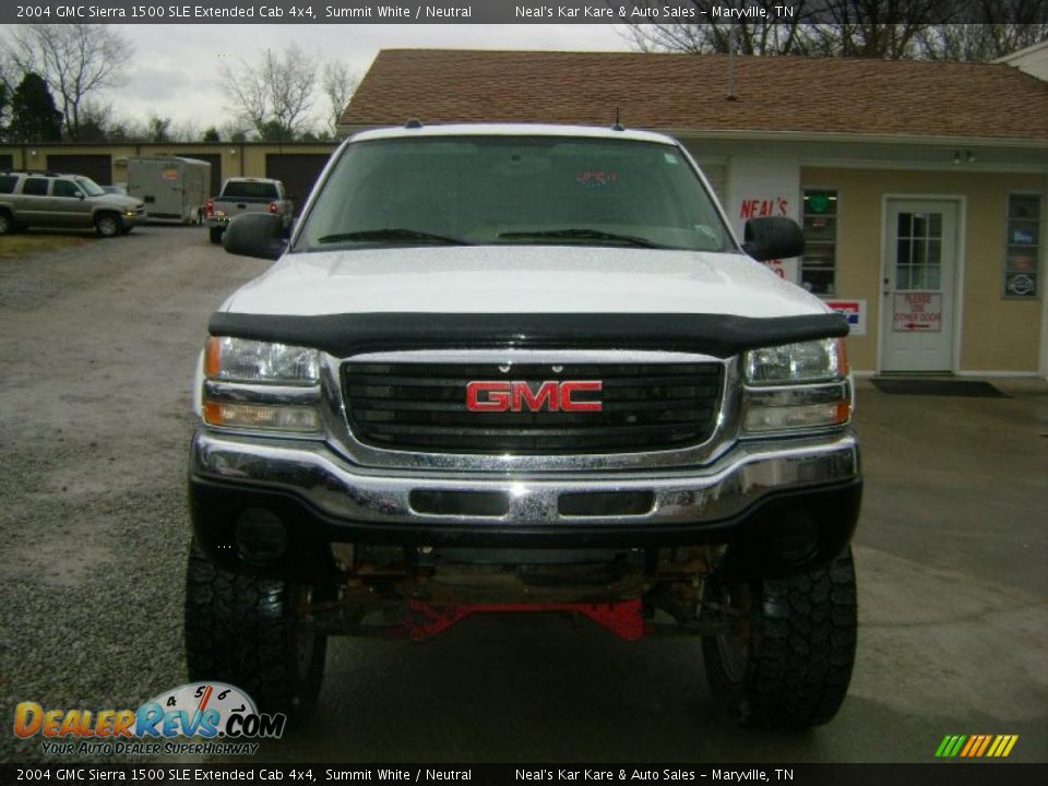 2004 GMC Sierra 1500 SLE Extended Cab 4x4 Summit White / Neutral Photo #3