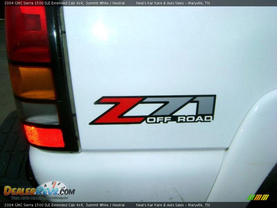 2004 GMC Sierra 1500 SLE Extended Cab 4x4 Summit White / Neutral Photo #7