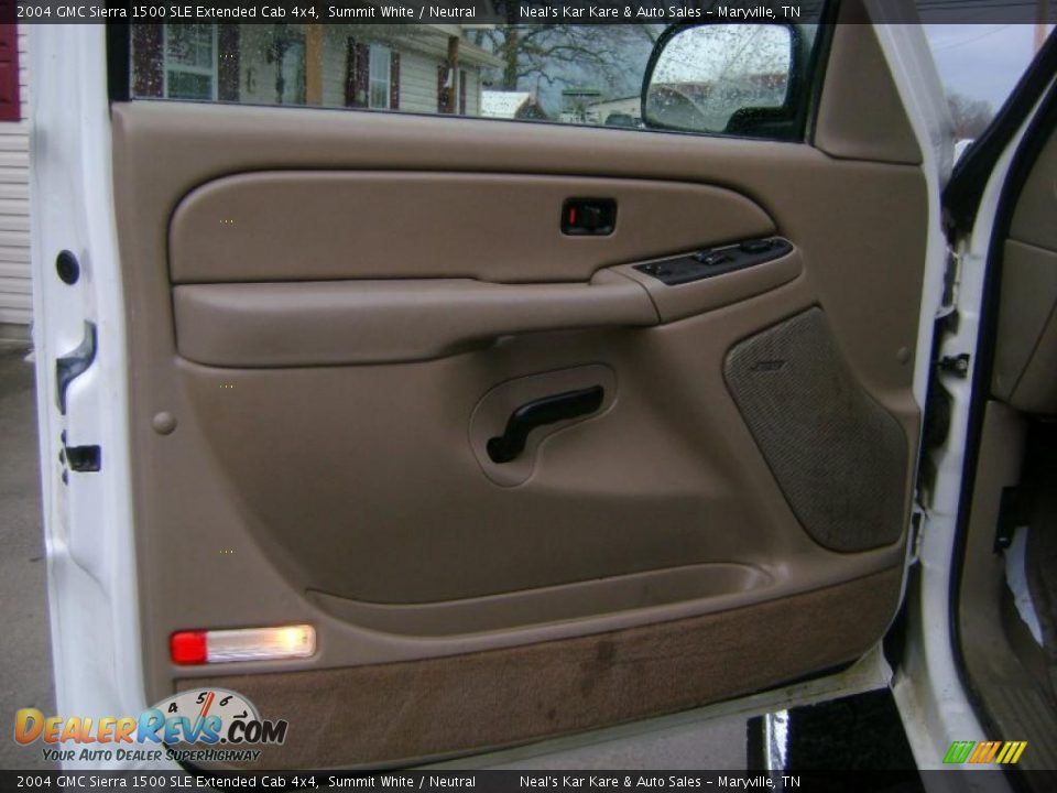2004 GMC Sierra 1500 SLE Extended Cab 4x4 Summit White / Neutral Photo #12