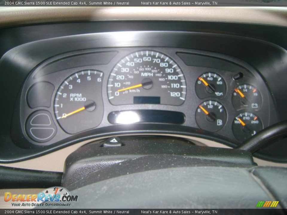 2004 GMC Sierra 1500 SLE Extended Cab 4x4 Summit White / Neutral Photo #17
