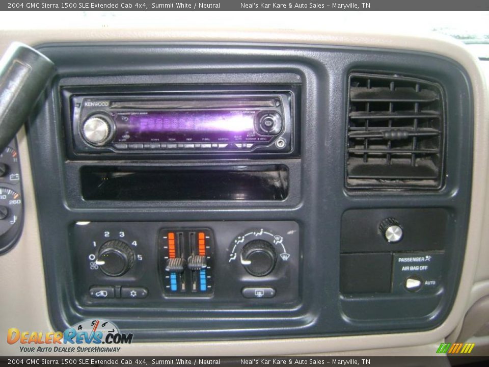 2004 GMC Sierra 1500 SLE Extended Cab 4x4 Summit White / Neutral Photo #18