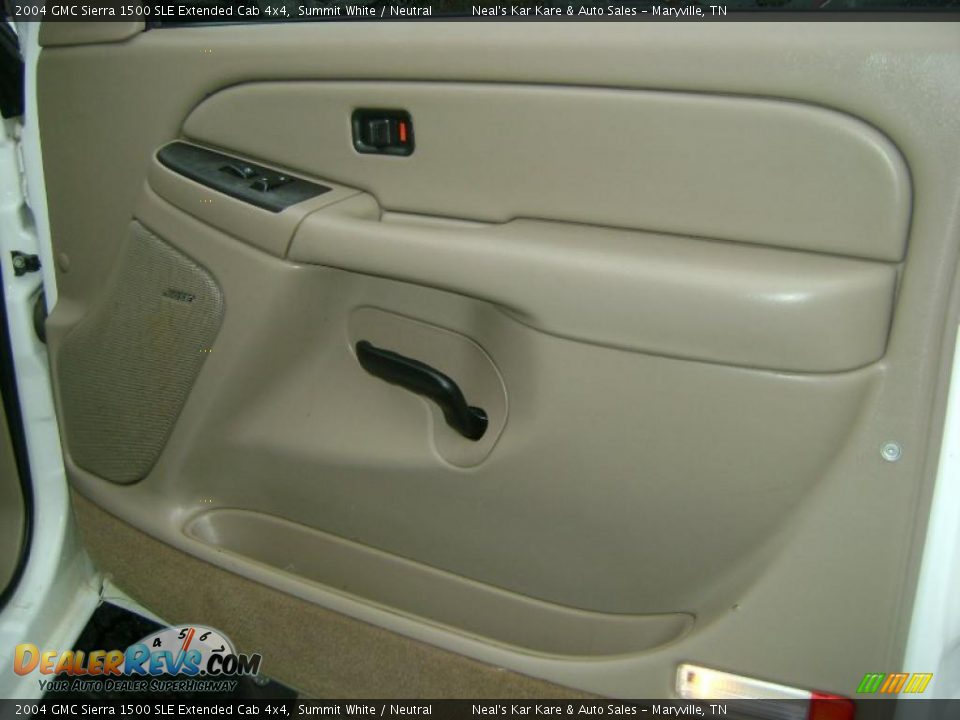 2004 GMC Sierra 1500 SLE Extended Cab 4x4 Summit White / Neutral Photo #22