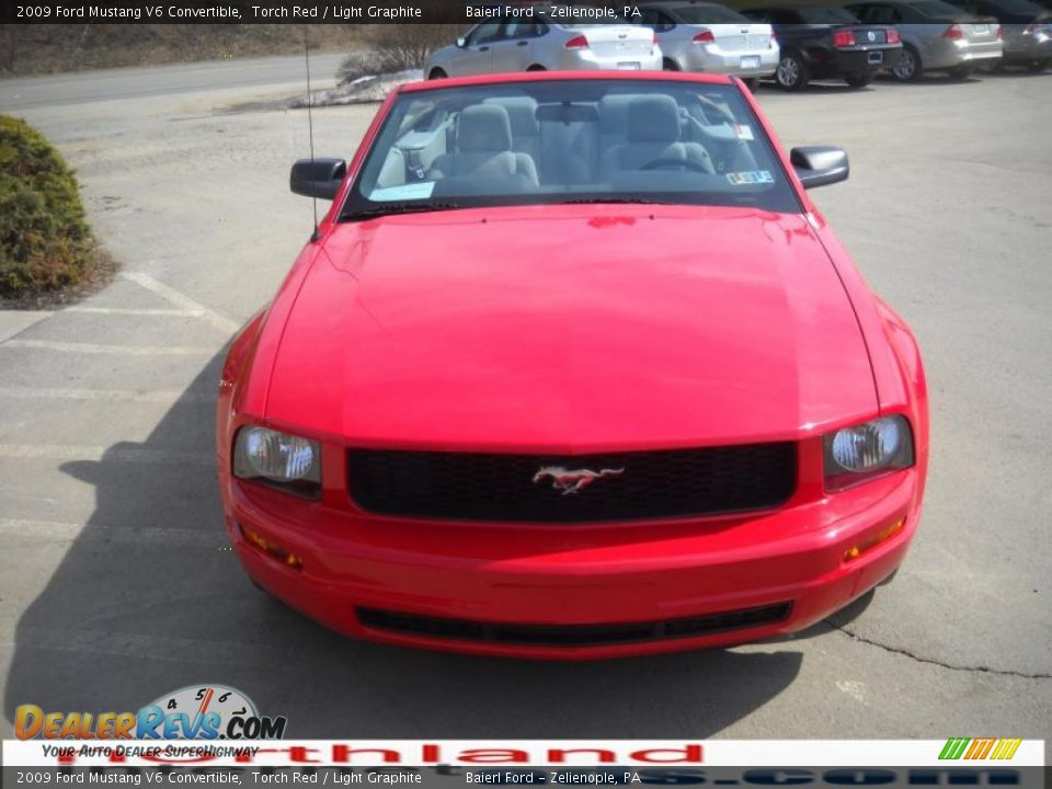 2009 Ford Mustang V6 Convertible Torch Red / Light Graphite Photo #3