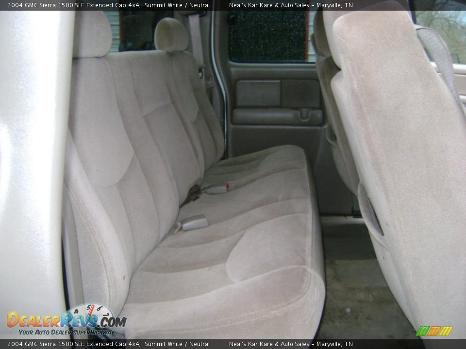2004 GMC Sierra 1500 SLE Extended Cab 4x4 Summit White / Neutral Photo #25