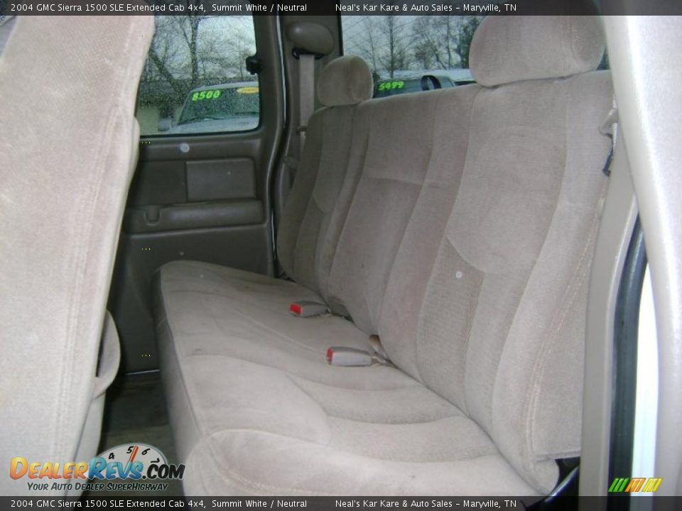 2004 GMC Sierra 1500 SLE Extended Cab 4x4 Summit White / Neutral Photo #26