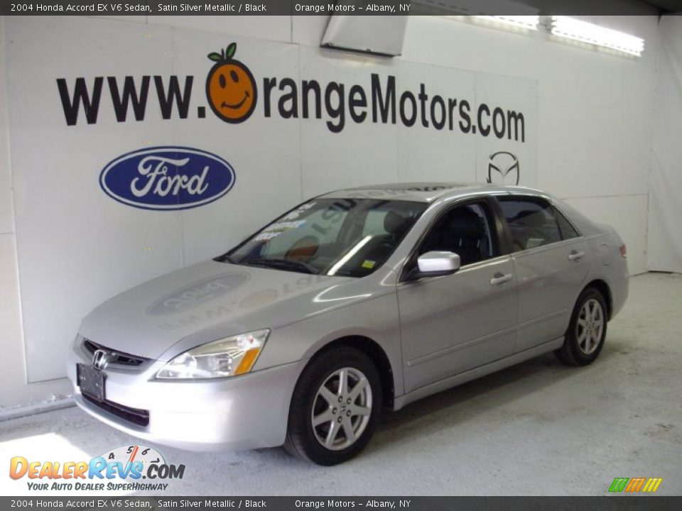 2004 Honda Accord EX V6 Sedan Satin Silver Metallic / Black Photo #1