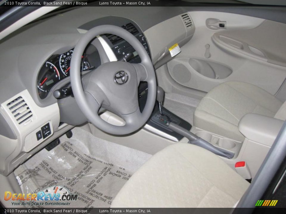 2010 Toyota Corolla Black Sand Pearl / Bisque Photo #2