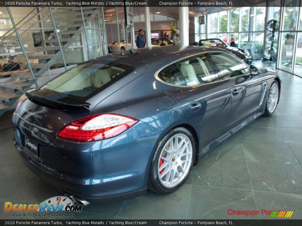 2010 Porsche Panamera Turbo Yachting Blue Metallic / Yachting Blue/Cream Photo #5