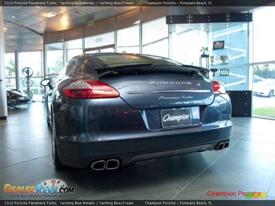2010 Porsche Panamera Turbo Yachting Blue Metallic / Yachting Blue/Cream Photo #6
